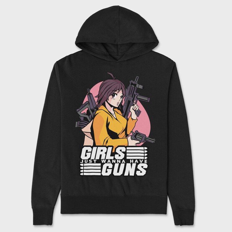 Girl Power Guns, Hanorac Oversize Barbati (Unisex)