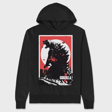 Godzilla Attack, Hanorac Oversize Barbati (Unisex)