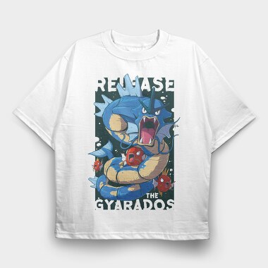 Gyarados Roar, Tricou Oversize Barbati (Unisex)