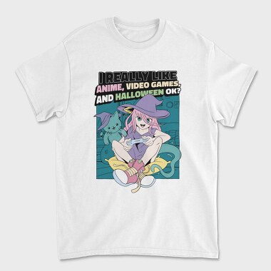 Halloween Gaming Witch, Tricou Barbati (Unisex)