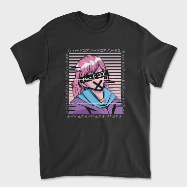 Hardcore Glitch Girl, Tricou Barbati (Unisex)