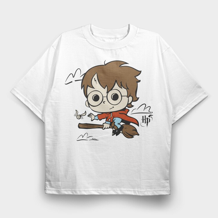 Harry Potter Broomstick, Tricou Oversize Barbati (Unisex)
