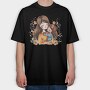 Mother And Baby Flower Crown, Tricou Oversize Barbati (Unisex)