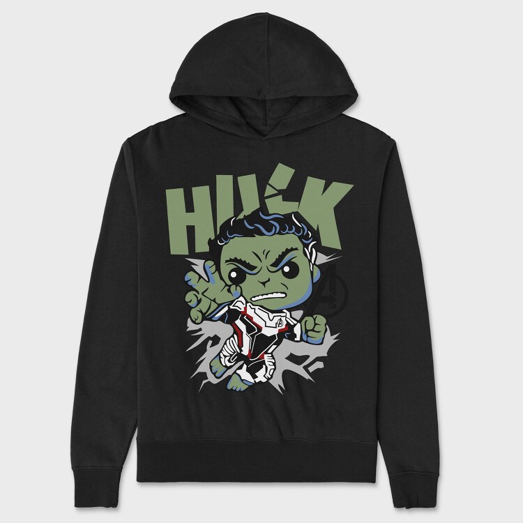 Hulk Avengers Chibi, Hanorac Oversize Barbati (Unisex)