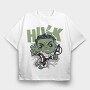 Hulk Avengers Chibi, Tricou Oversize Barbati (Unisex)