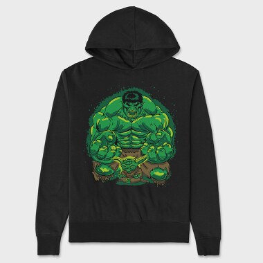 Hulk Yoda Fusion, Hanorac Oversize Barbati (Unisex)
