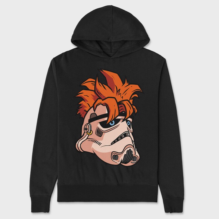 Cyberpunk Fox, Hanorac Oversize Barbati (Unisex)