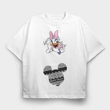 Daisy Duck Mickey Mouse, Tricou Oversize Barbati (Unisex)