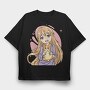 Kawaii Girl Corgi, Tricou Oversize Barbati (Unisex)