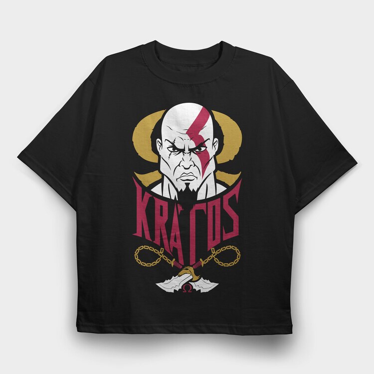 Kratos Warrior, Tricou Oversize Barbati (Unisex)