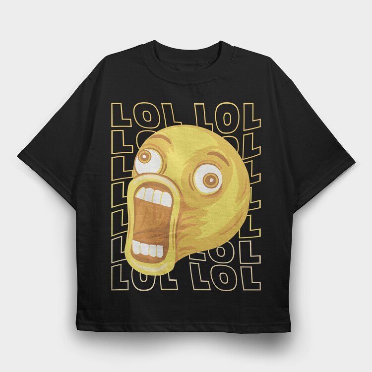 Laughing Emoji Scream, Tricou Oversize Barbati (Unisex)