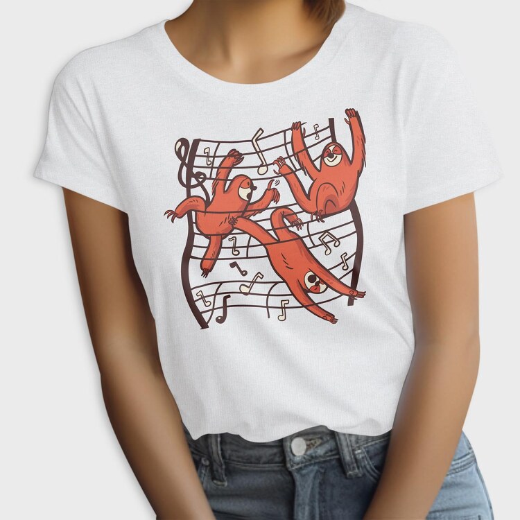 Sheetmusic Sloths, Tricou Femei