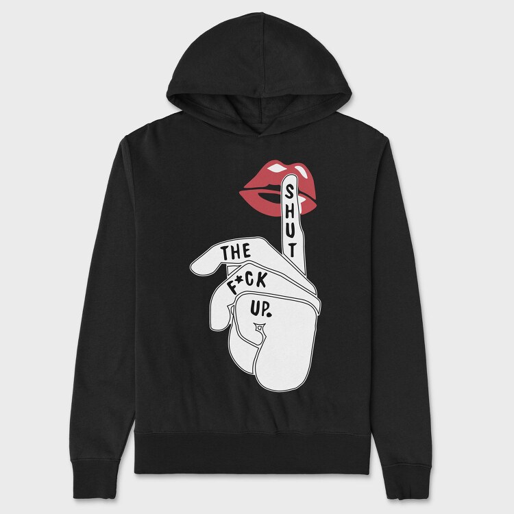 Lips Shut Up, Hanorac Oversize Barbati (Unisex)