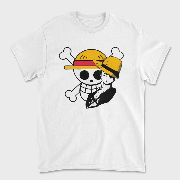 Luffy Pirate Hat, Tricou Barbati (Unisex)