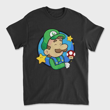 Luigi Star Mushroom, Tricou Barbati (Unisex)