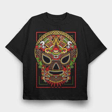 Mexican Mask, Tricou Oversize Barbati (Unisex)