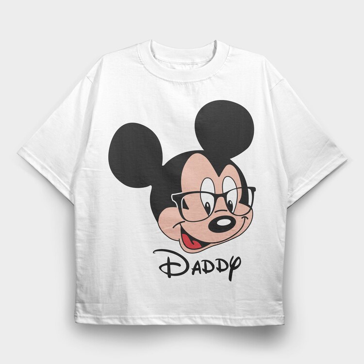 Mickey Daddy Vibes, Tricou Oversize Barbati (Unisex)