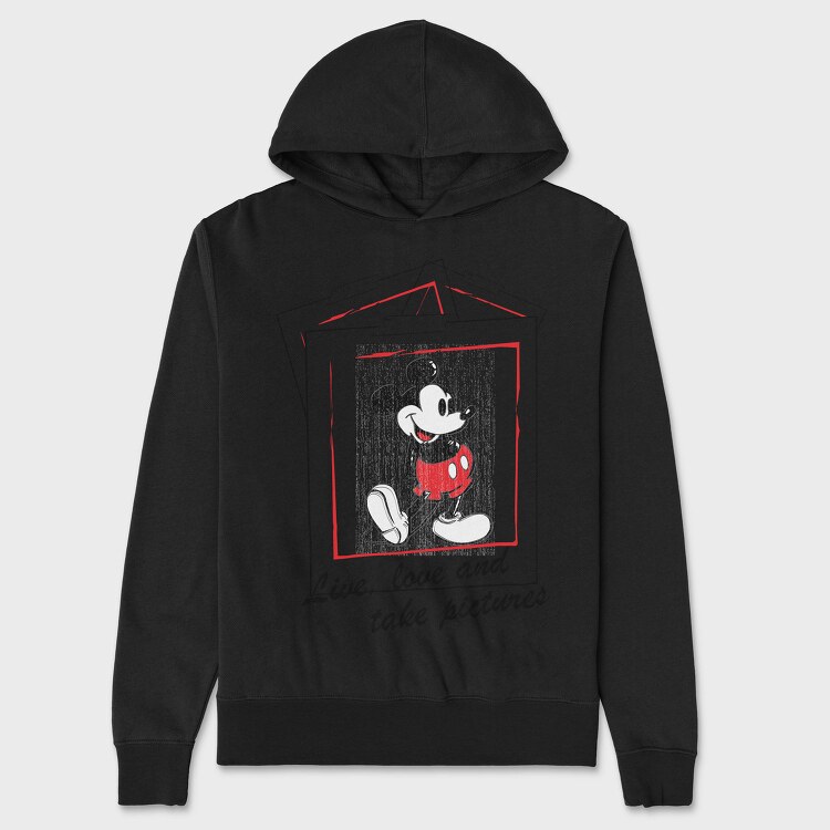 Mickey Live Love, Hanorac Oversize Barbati (Unisex)