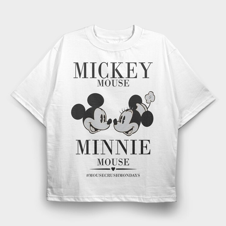 Mickey Minnie Mouse Love, Tricou Oversize Barbati (Unisex)