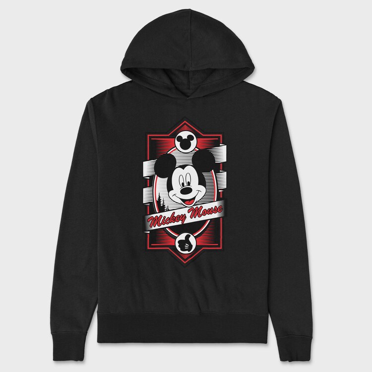 Mickey Mouse Emblem, Hanorac Oversize Barbati (Unisex)