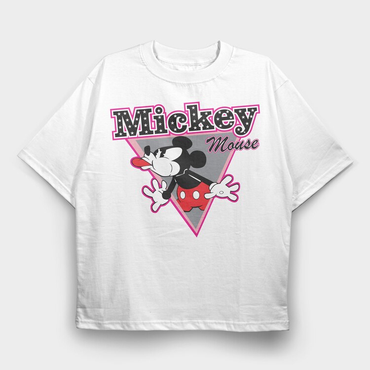 Mickey Mouse Star Burst, Tricou Oversize Barbati (Unisex)