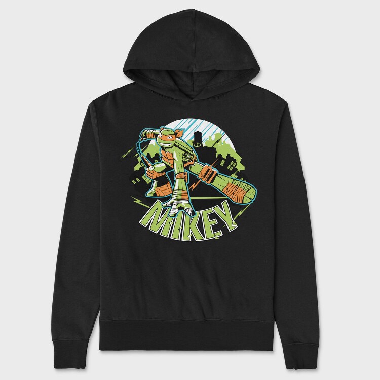 Mikey Ninja Turtle, Hanorac Oversize Barbati (Unisex)