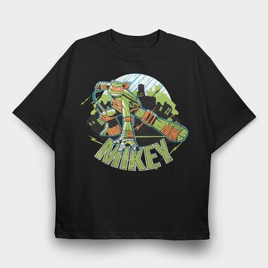 Mikey Ninja Turtle, Tricou Oversize Barbati (Unisex)