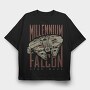 Millennium Falcon Star Wars, Tricou Oversize Barbati (Unisex)