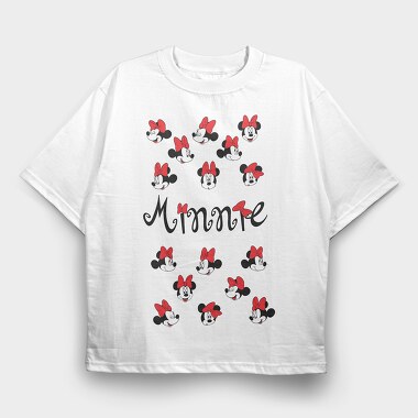 Minnie Mouse Bow Collection, Tricou Oversize Barbati (Unisex)