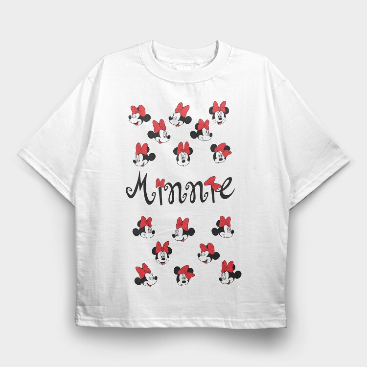 Minnie Mouse Bow Collection, Tricou Oversize Barbati (Unisex)