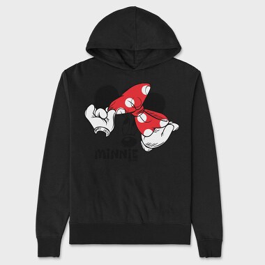 Minnie Mouse Face, Hanorac Oversize Barbati (Unisex)