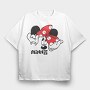 Minnie Mouse Face, Tricou Oversize Barbati (Unisex)