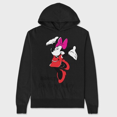 Minnie Mouse Happy Day, Hanorac Oversize Barbati (Unisex)