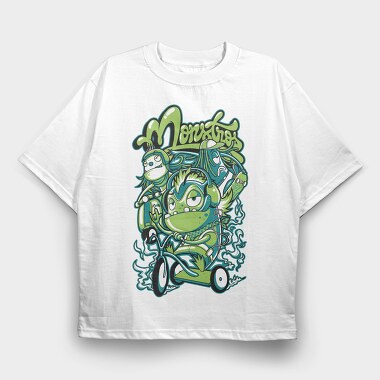 Monster Ride, Tricou Oversize Barbati (Unisex)