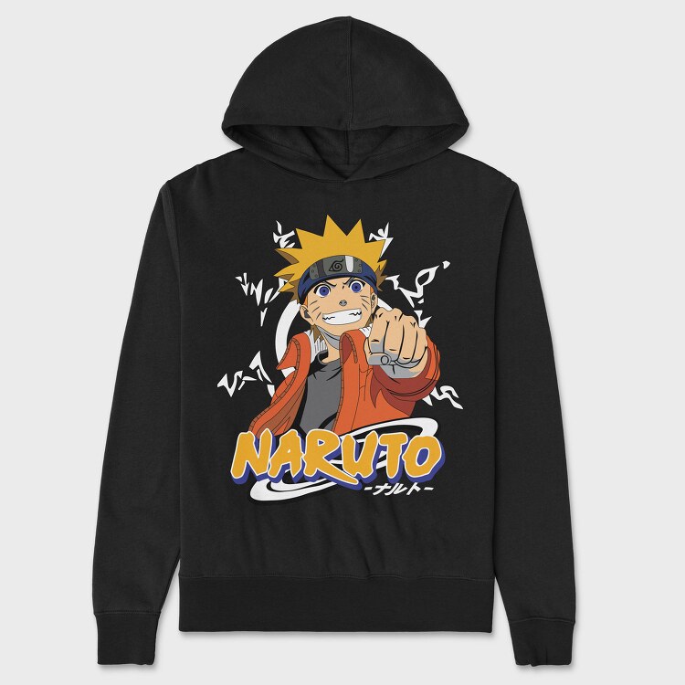Naruto Fist Punch, Hanorac Oversize Barbati (Unisex)
