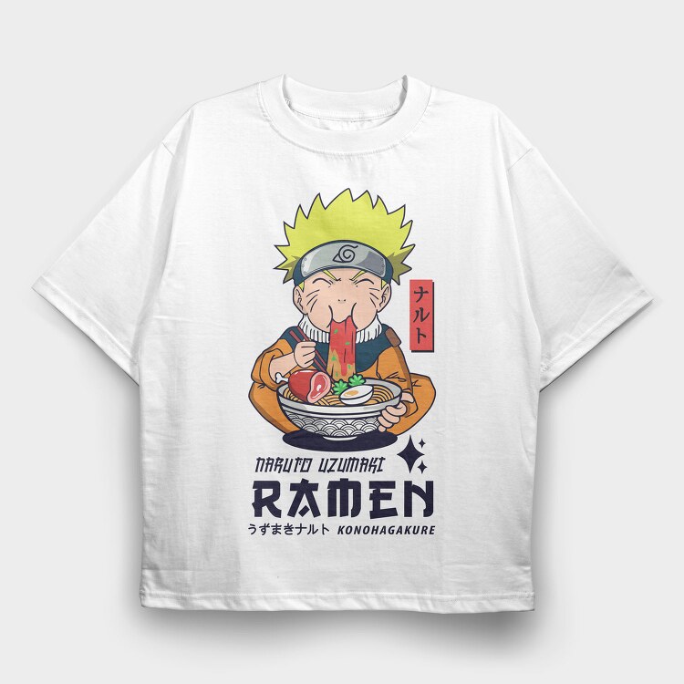 Naruto Ramen Feast, Tricou Oversize Barbati (Unisex)