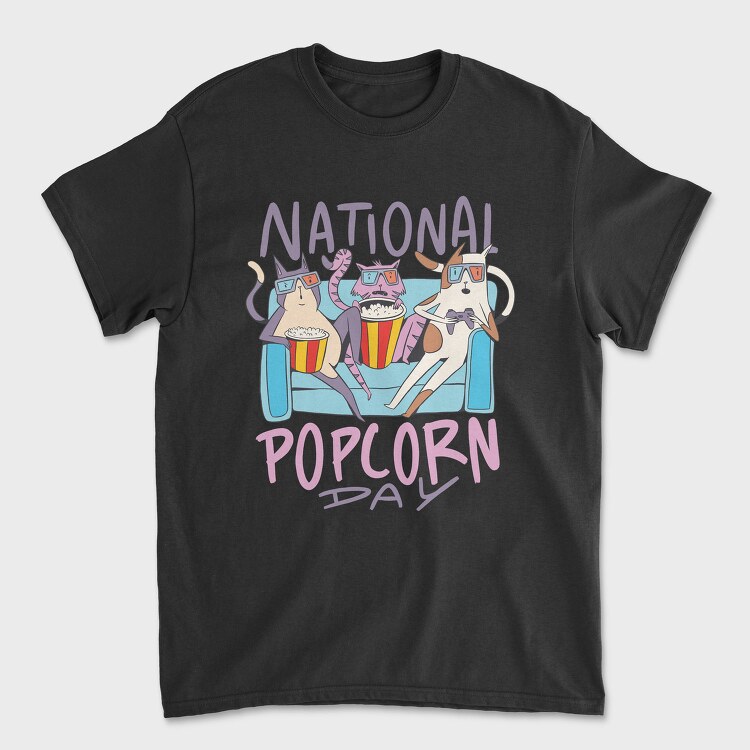 National Popcorn Day, Tricou Barbati (Unisex)