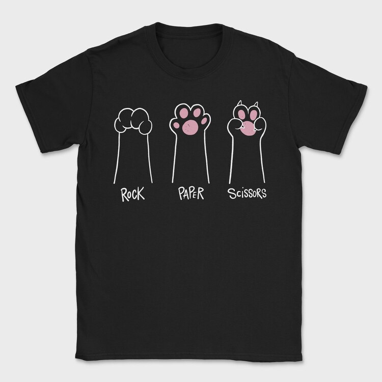 Rock Paper Scissors Paw, Tricou Barbati (Unisex)