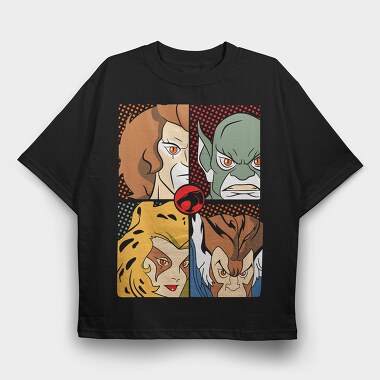 Neon Wolf Howl 10, Tricou Oversize Barbati (Unisex)