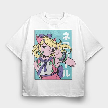 Neon Wolf Howl, Tricou Oversize Barbati (Unisex)