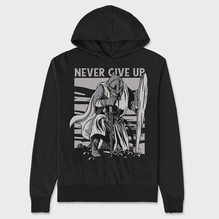 Never Give Up, Hanorac Oversize Barbati (Unisex)