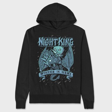 Night King Winter, Hanorac Oversize Barbati (Unisex)