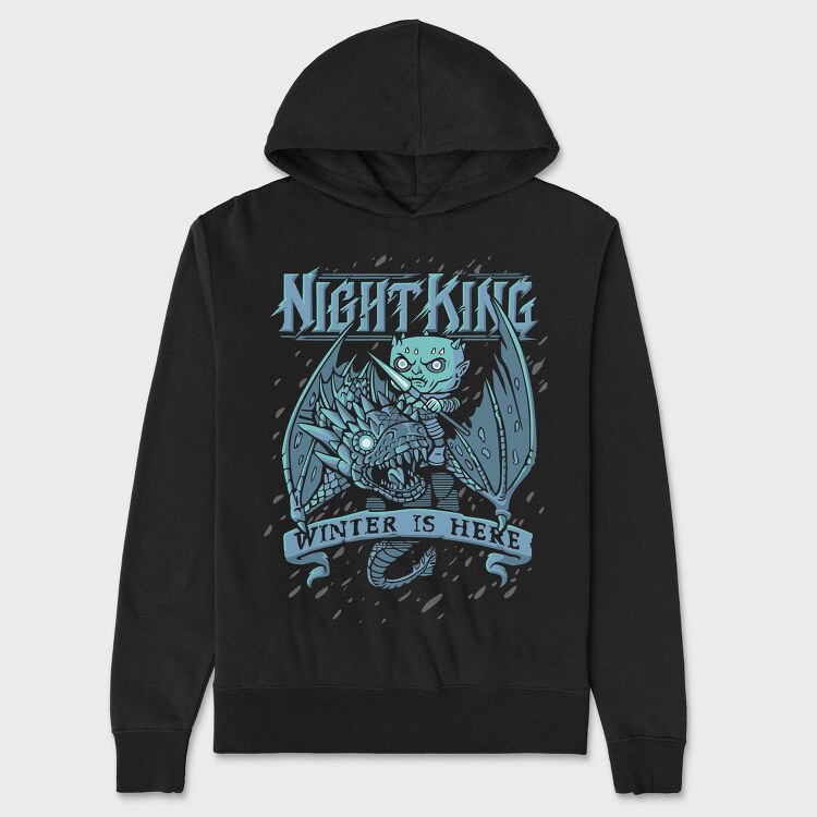Night King Winter, Hanorac Oversize Barbati (Unisex)