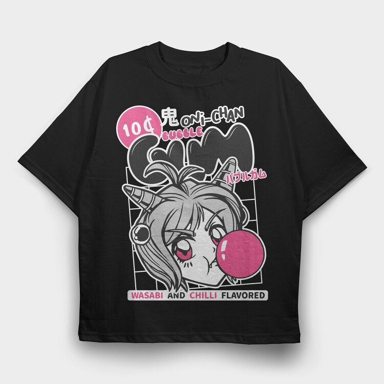 Oni Chan Bubblegum, Tricou Oversize Barbati (Unisex)