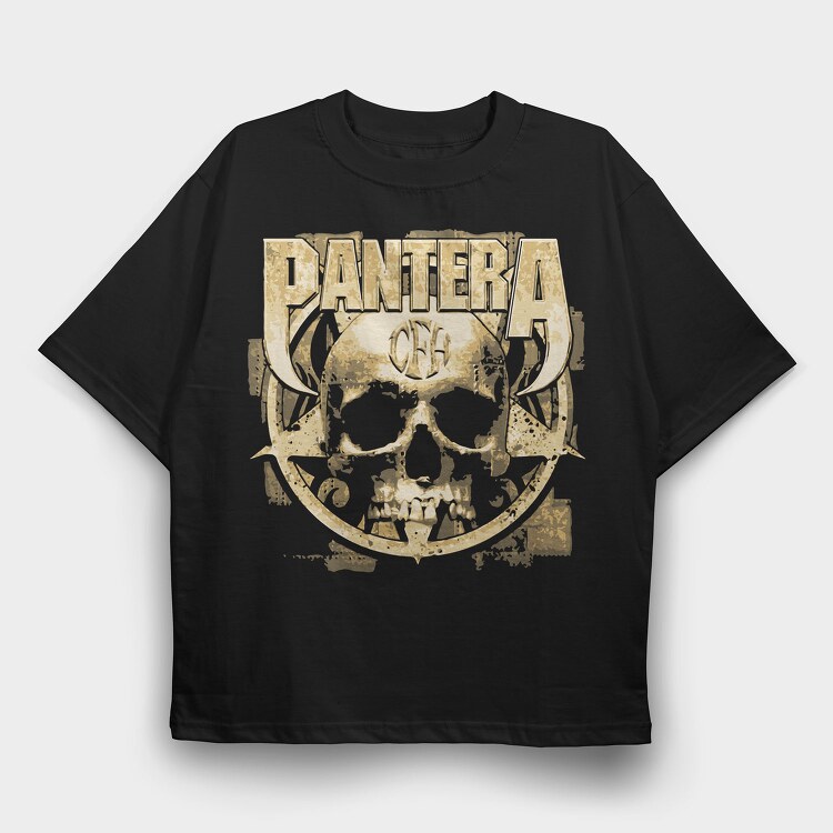 Pantera Skull, Tricou Oversize Barbati (Unisex)