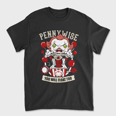 Pennywise Clown Balloons, Tricou Barbati (Unisex)