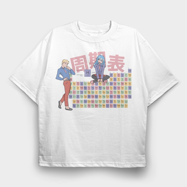 Periodic Table Characters, Tricou Oversize Barbati (Unisex)