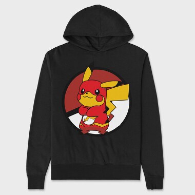 Pikachu Flash, Hanorac Oversize Barbati (Unisex)