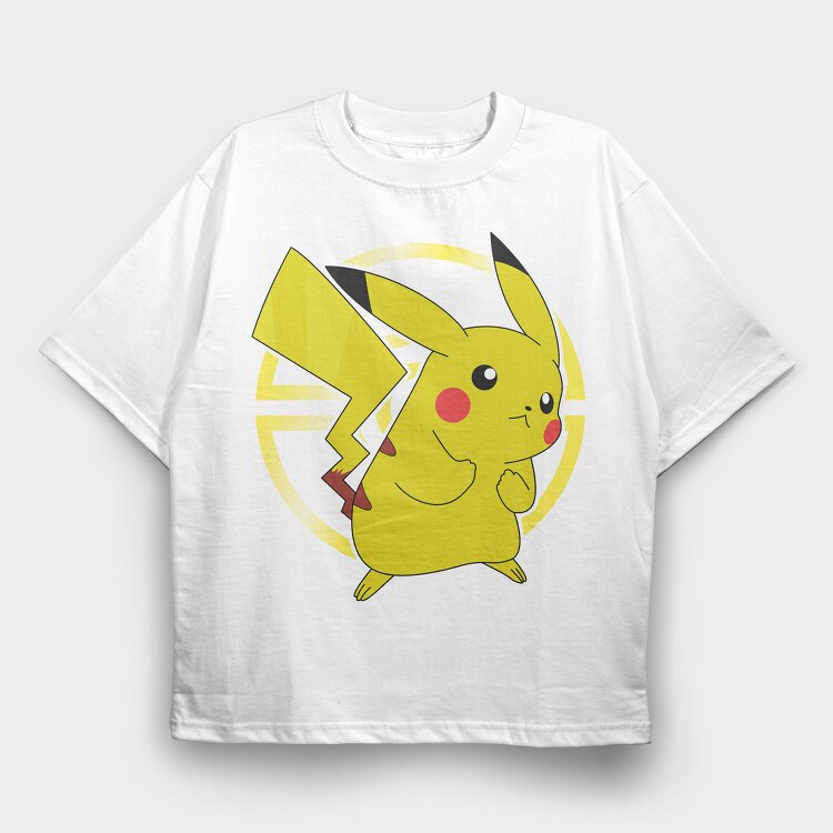 Pikachu Lightning Bolt, Tricou Oversize Barbati (Unisex)