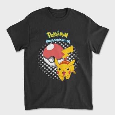 Pikachu Pokeball Catch, Tricou Barbati (Unisex)